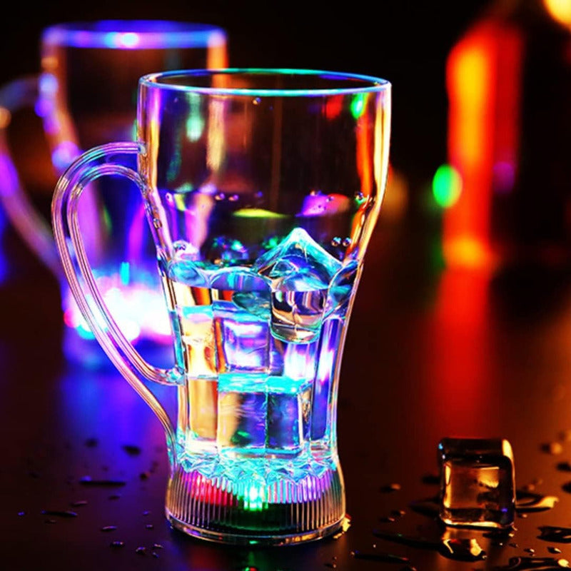 Vaso Luminosos Led Tazón Copete Luces Colores Cotillon 18oz