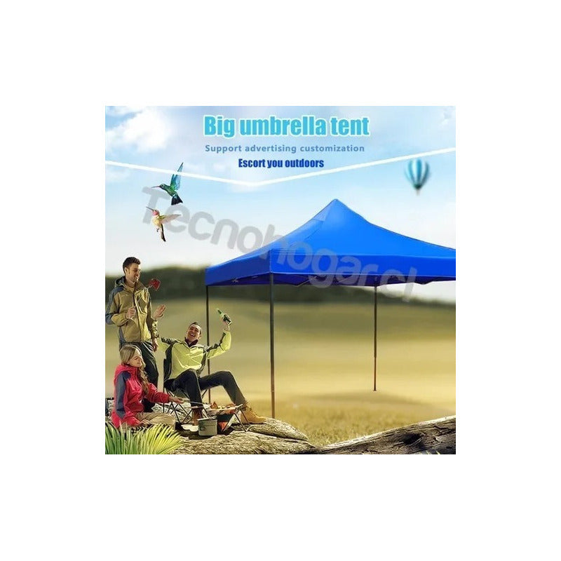 Toldo Metálico Inoxidable 3x3 Plegable  Lona, Resiste Lluvia