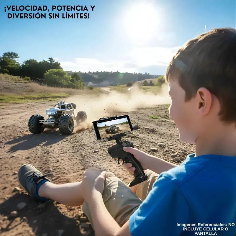 Auto A Control Remoto Rc 4x4+ Lentes Vr Cámara Luces Led App