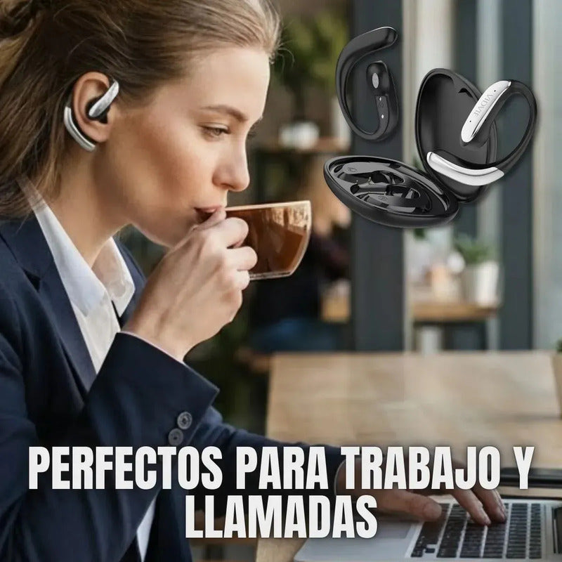 Audifonos Deportivos Oido Abierto Open Ear Bluetooth Negro Vidvie Bt892 Wireless Versión 6.0m