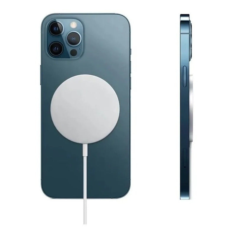 Cargador Inalámbrico Compatible iPhone 12 Carga Rápida Tipoc Blanco