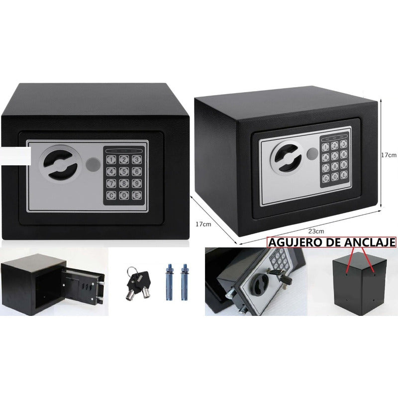 Caja Seguridad Caja Fuerte Digital Para Anclar A La Pared