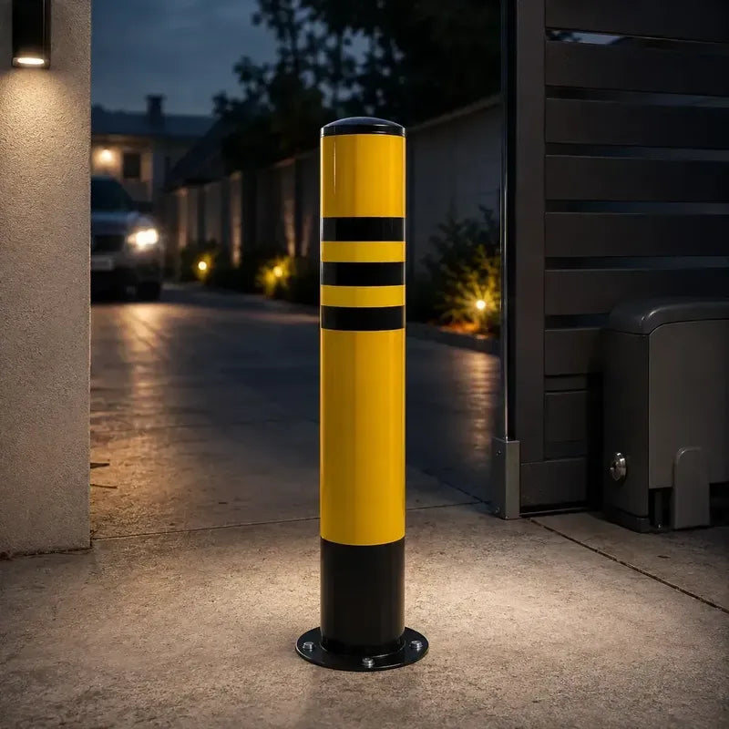 Bolardo Seguridad Poste Tubo Estacionamiento Banda Reflectiv Amarillo