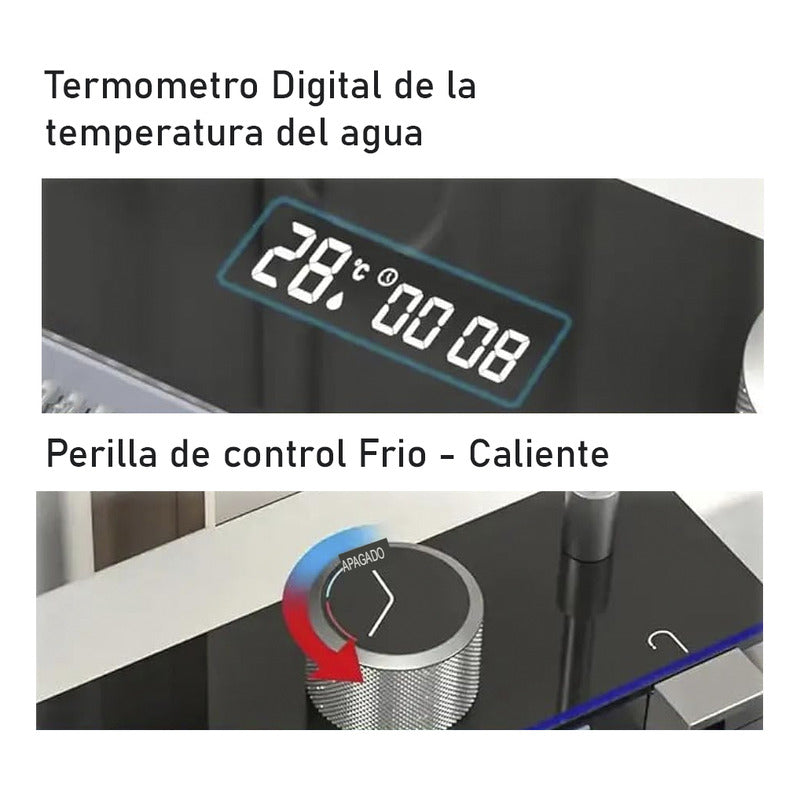 Fregadero Digital Led, Lavaplatos 7 Modos De Agua Lavaplatos Negro