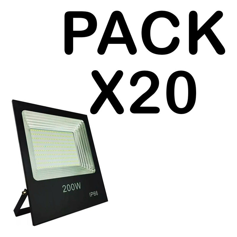 Pack X20 200w Proyector Led Exterior Reflector Ip66 Canchas