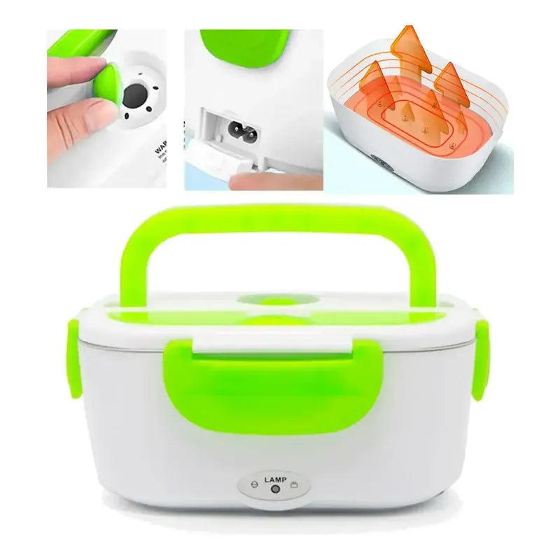 Lonchera Electrica Calentador De Comida Portatil 220v Blanco
