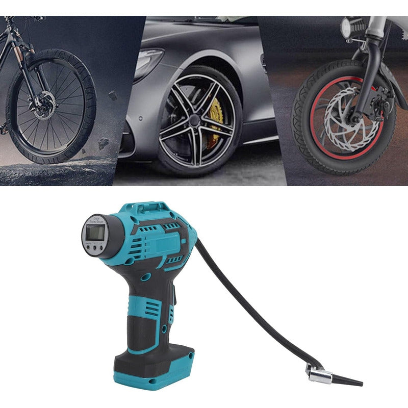 Compresor De Aire Inalambrico Bomba Infladora Portátil Azul Acero 50/60hz Monofásica