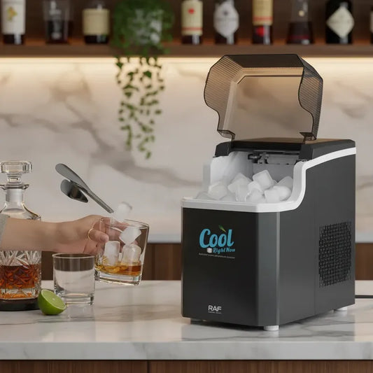 Maquina De Hielo Compacta Encimera Para Hacer Hielo Gris