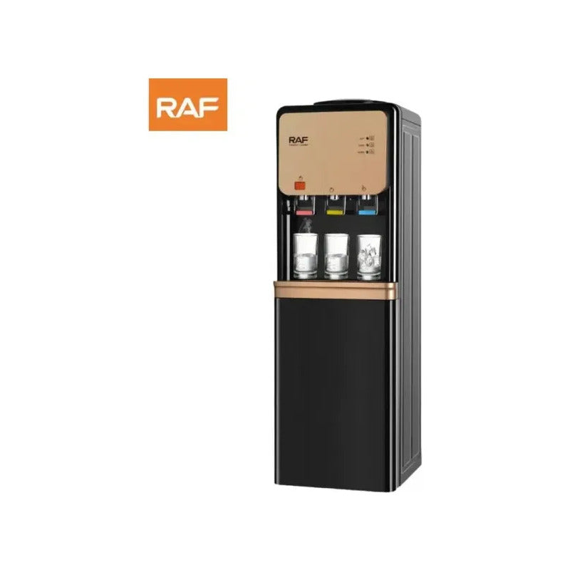 Dispensador De Agua Eléctrico Grande 3 En 1 Con Mini  Nevera Beige
