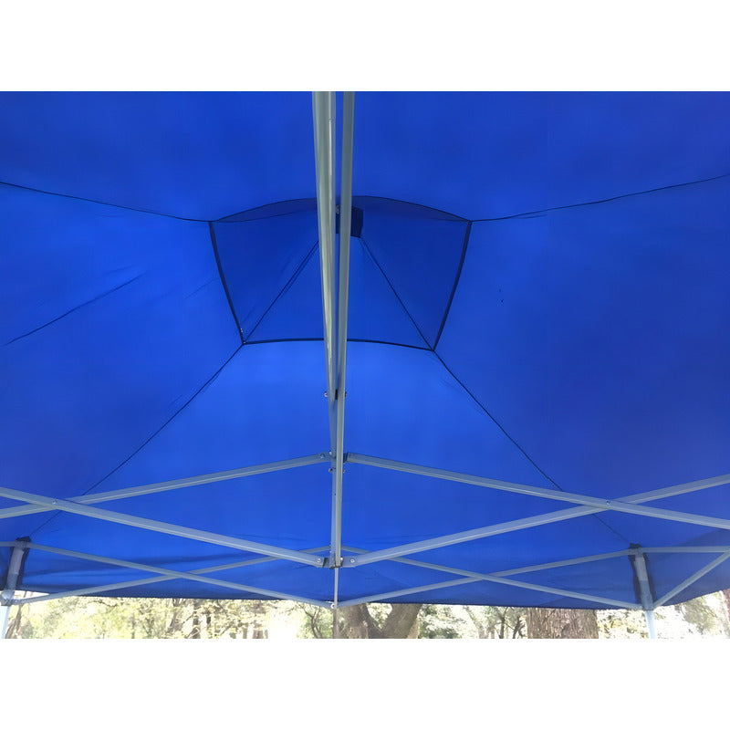 Toldo Plegable Pared Azul 3x3 Incluye Pared Laterales Toldo Azul