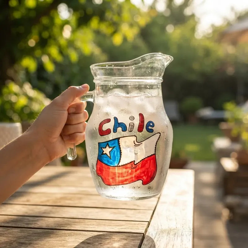 Set 6 Vasos Lorito Viva Chile 500ml Terremoto Fiesta Patrias Banderas