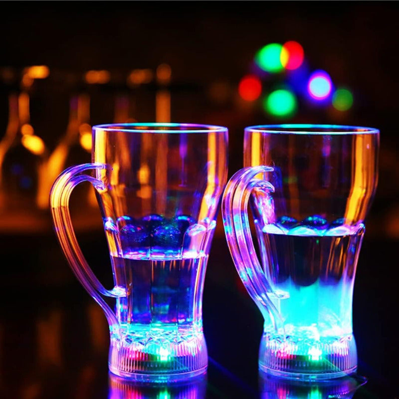 Vaso Luminosos Led Tazón Copete Luces Colores Cotillon 18oz