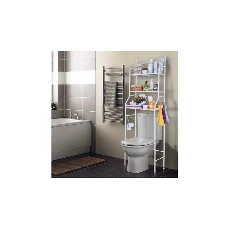 Estante Organizador Metálico Lavandería O Baño Repiza Blanco