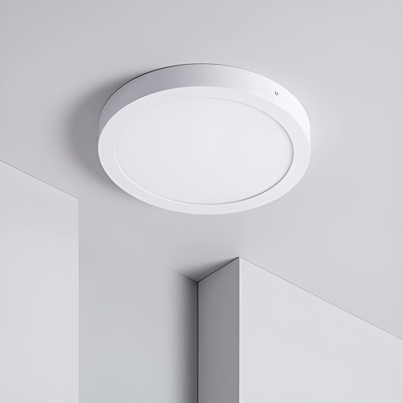 Panel Led Sobrepuesto Redondo 18w 6500k 220mm Blanco