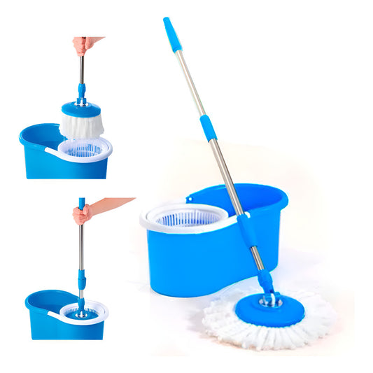 Pack X2 Mopa Trapeador Giratoria 360 Metalica Variado