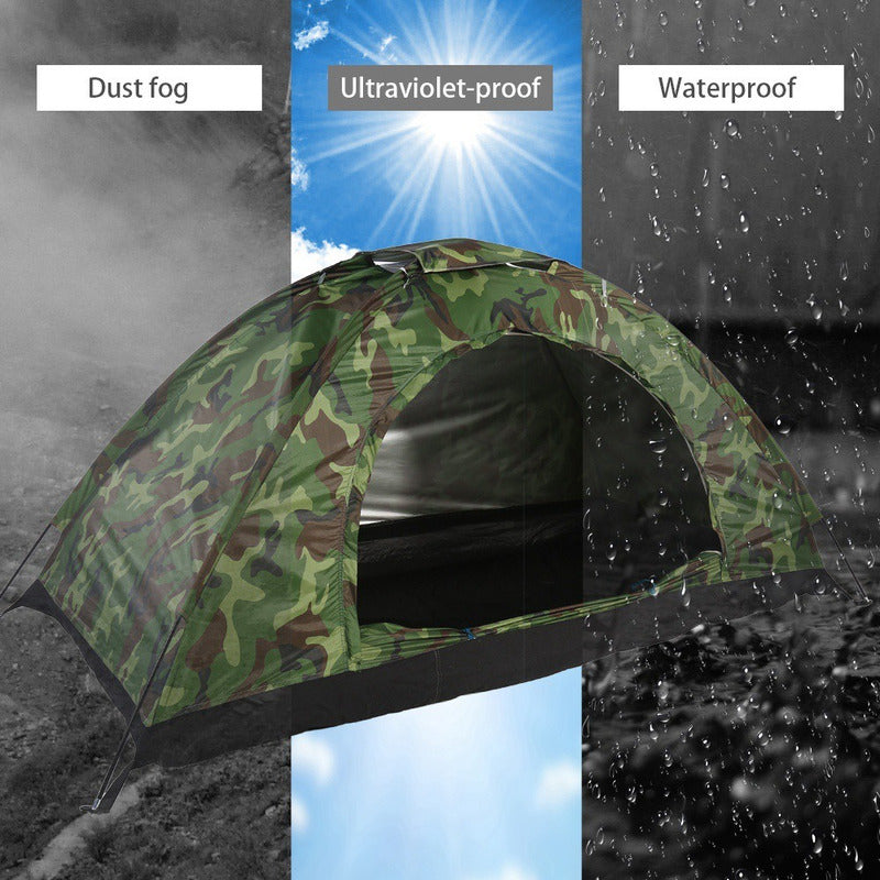 Carpa De Camping Acampar Con Mosquitero Proteccion Uv 3 Pers Negro