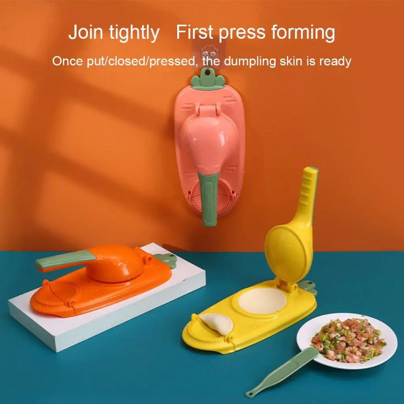 Máquina Para Hacer Dumpling Mini Empanada Prensa 2 En 1 Naranja