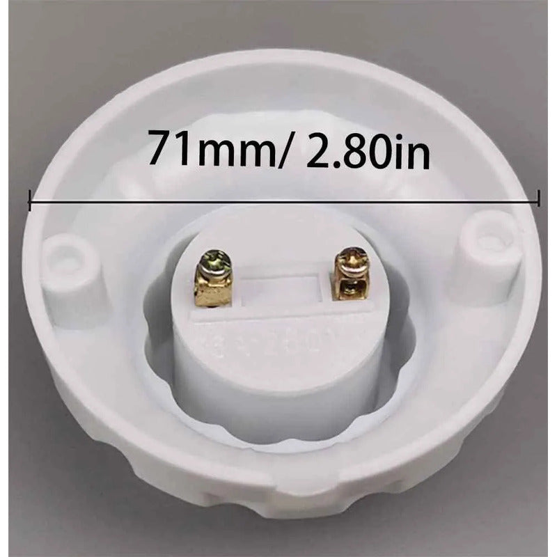 Pack 10 Portalámpara Base Recta Blanco E27 Soquete Ampolleta Blanco