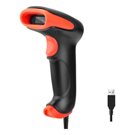 Lector Escáner De Código De Barras Inalámbrico 2.4g Pistola Negro Usb