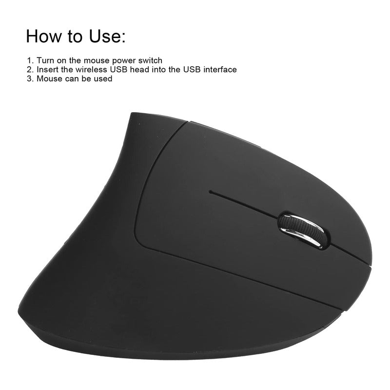 Mouse Ergonómico Inalámbrico Gamer 3600 Dpi D5 Generico