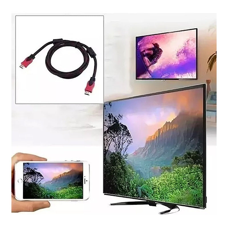Cable Hdtv 10 Metros Mts Full Hd Blindado Y Enmallado