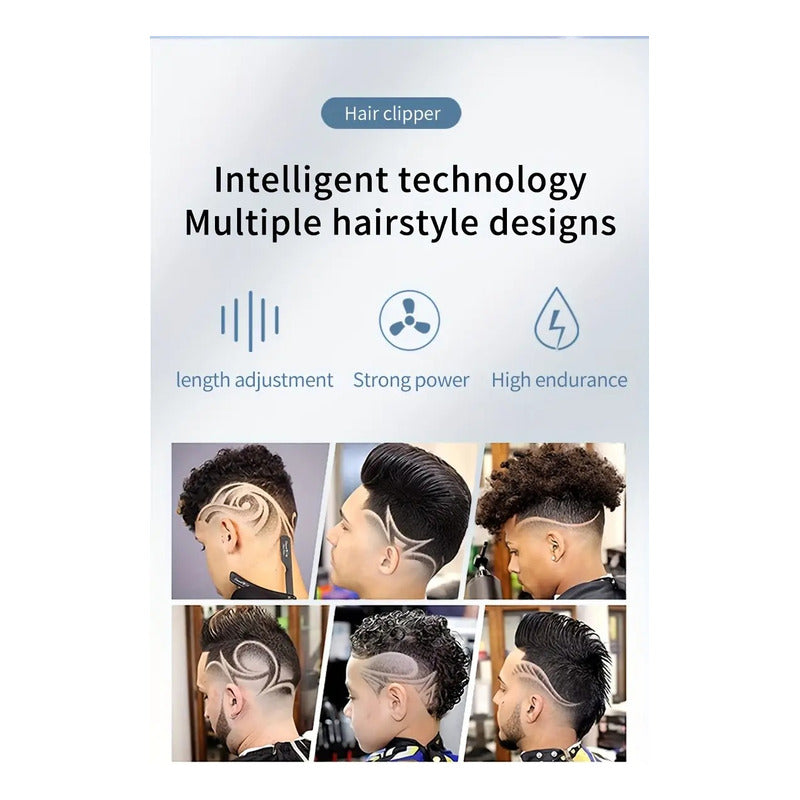 Cortadora De Pelo Inalambrica Recargable Maquina Afeitadora Negro