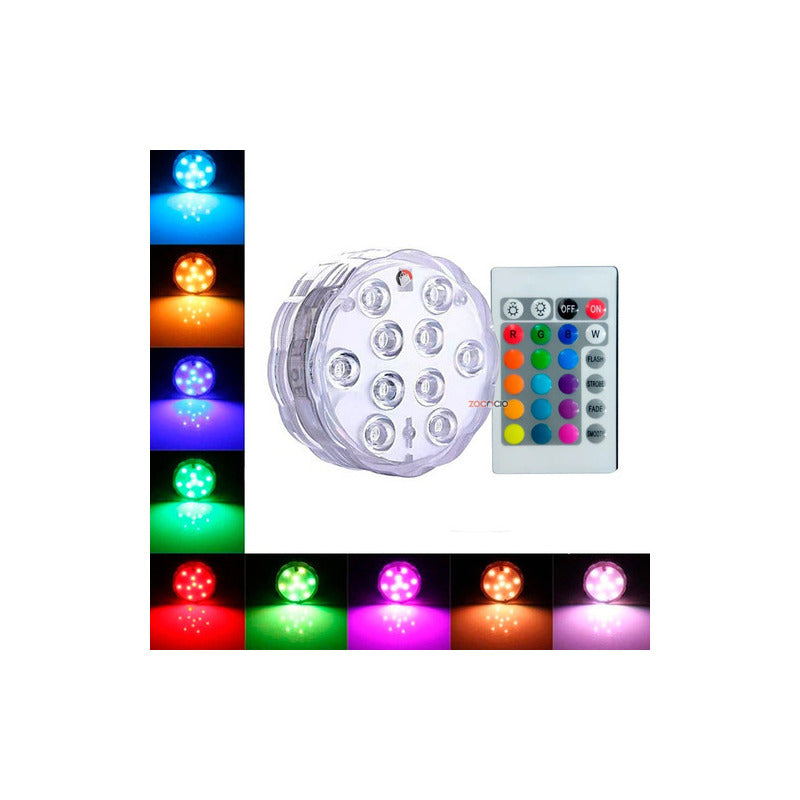 Pack X 4 Luz Led Sumergible Piscina Jacuzzi Decoraciones