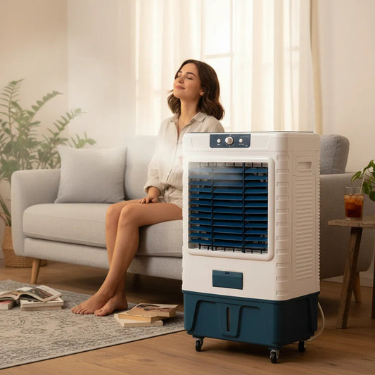 Enfriador De Aire 60 L Climatizador Evaporador Industrial Azul