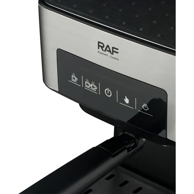 Máquina Café Espresso Espumador De Leche Antigoteo Raf R.136 Color Plateado