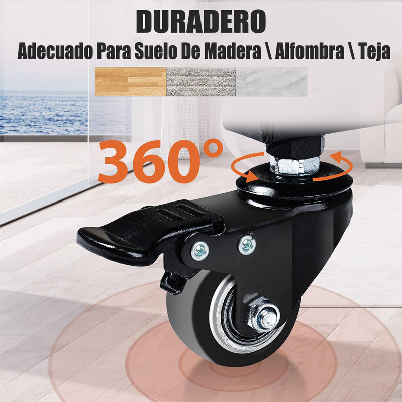 Soporte Tv Móvil Ruedas 32-70  Negro Altura Ajustable Ruisu 1700