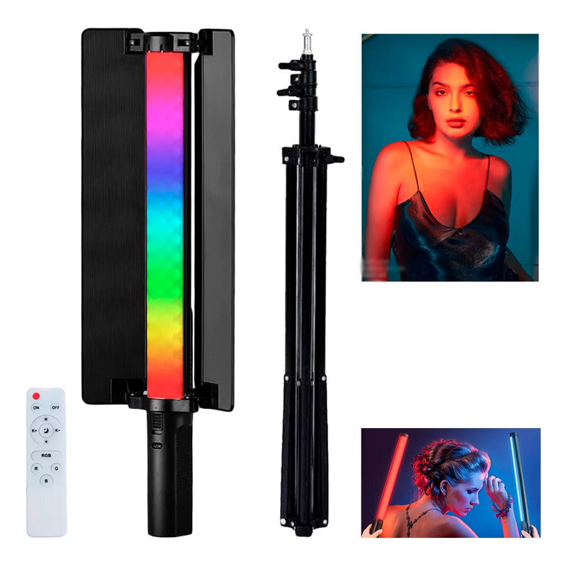 Lámpara De Fotografía Portátil Led Rgb Con Tripode Y Control