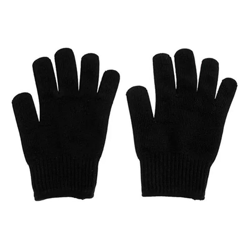 Guante Lana Térmico Para El Clima Frío Polar Colores Surtido Negro