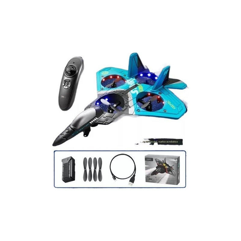 Avión Dron A Control Remoto Juguete Rc Plane Dron  Gris
