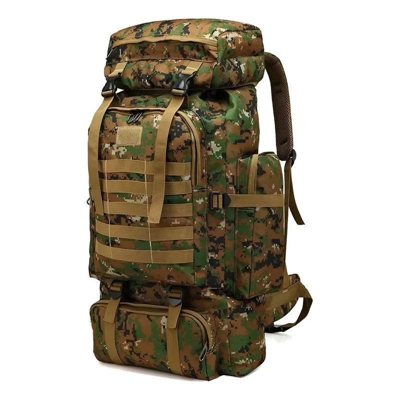Mochila Táctica 70litros Militar Camping Viaje Tour Outdoor Verde Camuflado