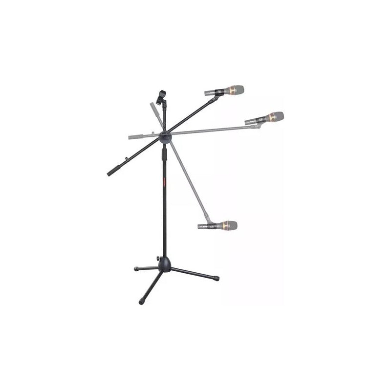 Pack Micrófono Profesional Sm-58 Cableado Con Soporte Base Negro