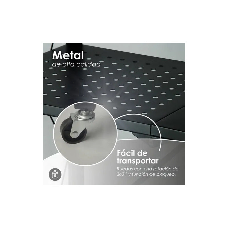 Organizador Estante Plegable 4 Niveles Ruedas Cocina Living