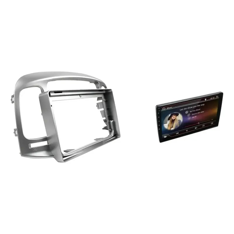 Kit Hyundai: Bisel Adaptador Radio Gris Oscuro + Pantalla Táctil 9 Gps/wifi/waze/play