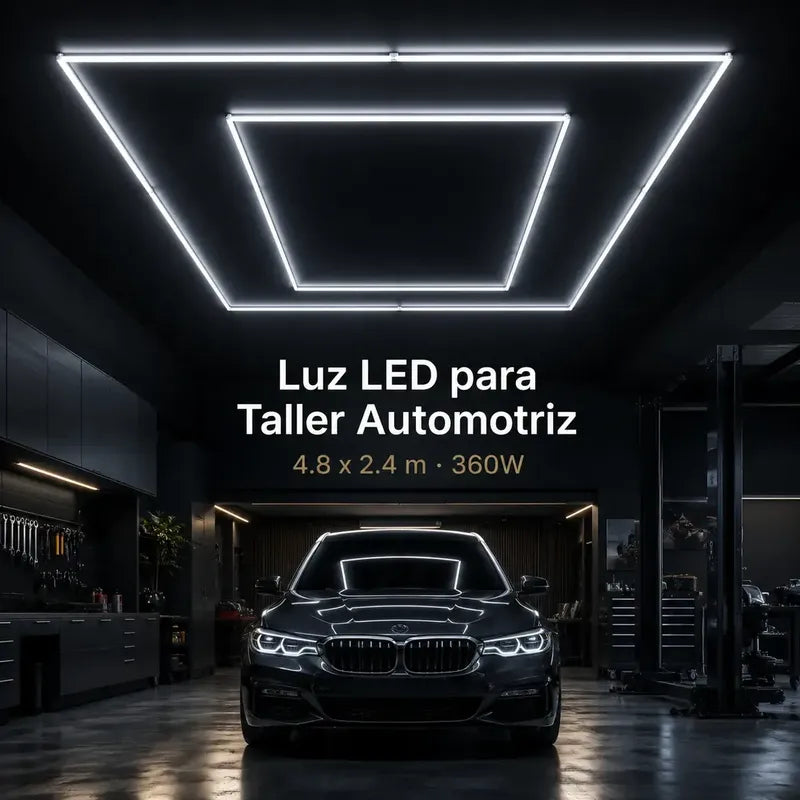 Kit Luces Led Modular Techo Auto Detailing Garaje Blanco