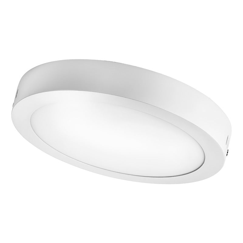 Panel Led Sobrepuesto Redondo 18w 6500k 220mm Blanco