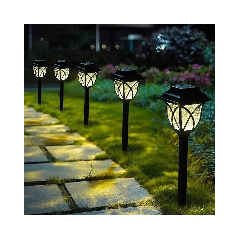 Estaca Solar X6 Jardín Exteriores Led Envio Gratis Negro