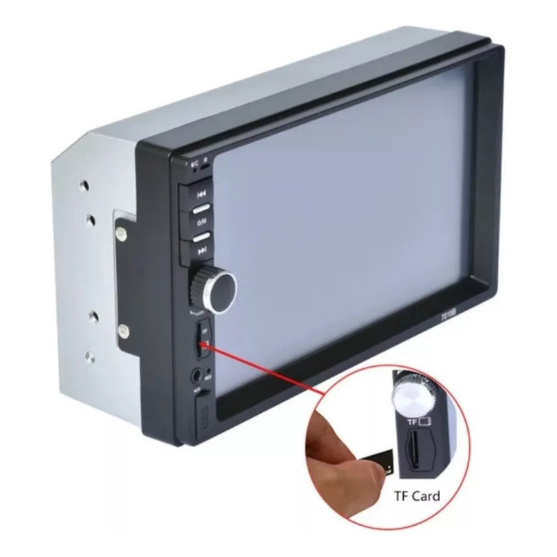 Radio Auto 2 Din Mirror Link+ Mando/7021b Mp5 Negro