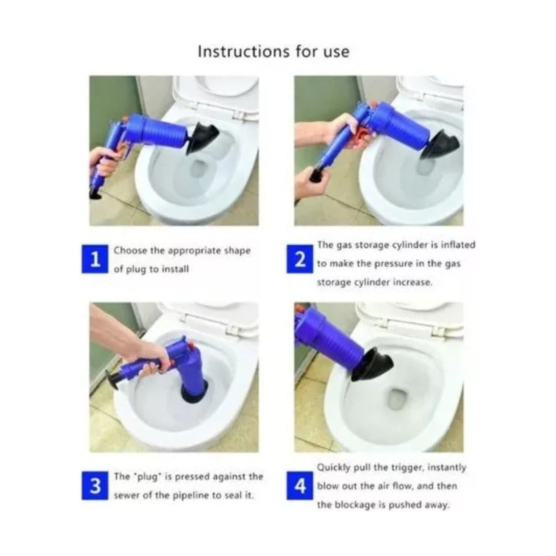 Bomba Destapacaños Tuberias Desague Jet Baño Gasfiter