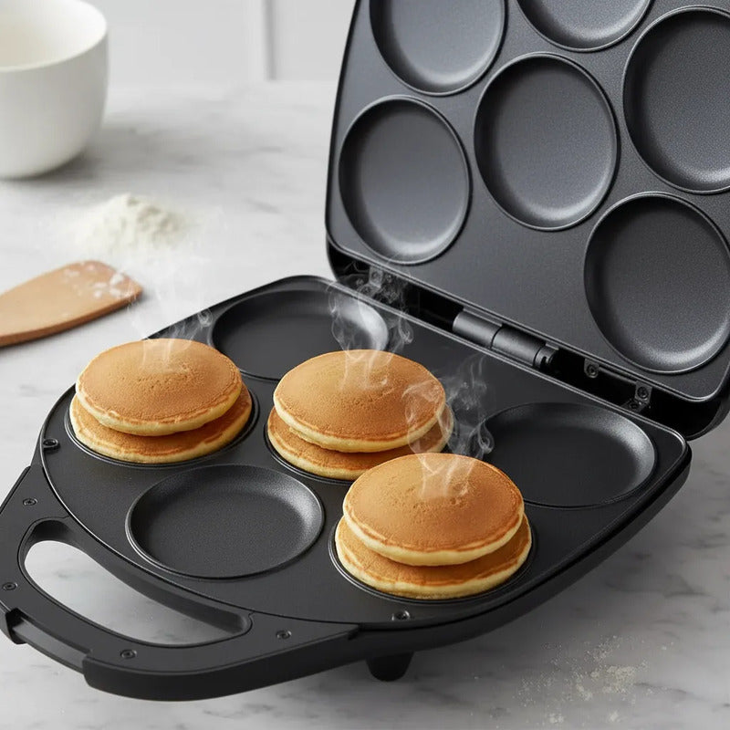 Maquina Para Arepas Mini Panqueques Muffins Huevos Pasteles Negro