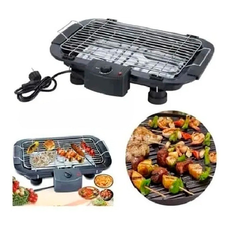 Parrillera Eléctrica Antiadherente Barbacoa 2000w Envio Grat Negro