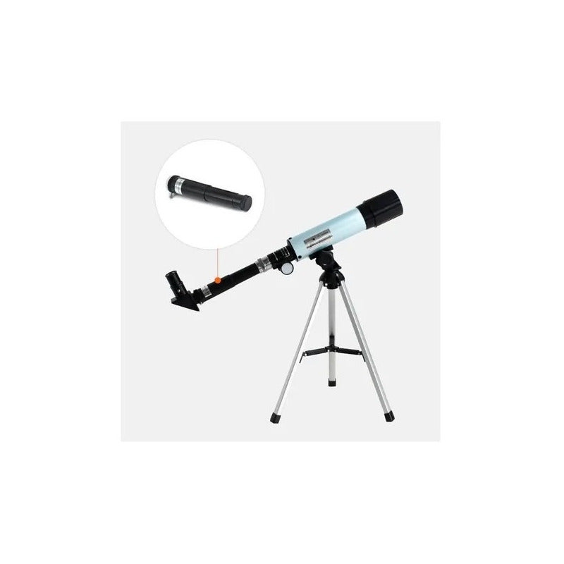 Telescopio Refractor Monoculo Telescopio Monocular Aprendiz Plateado
