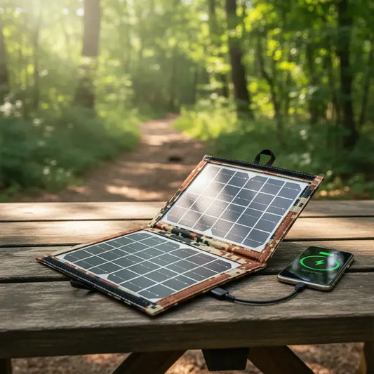 Cargador Portátil Solar Diseño Plegable Con Enchufe Usb 7w Gris