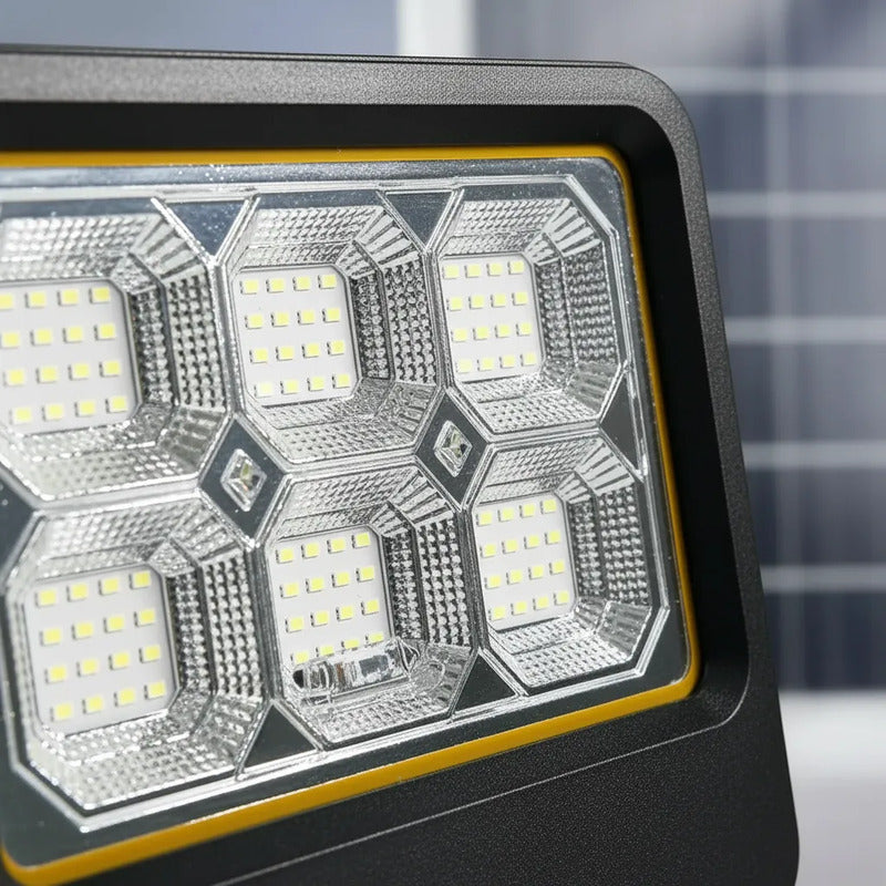 Foco Solar Reflector 1000w Panel Separado Y Control Remoto Negro Blanco Frío