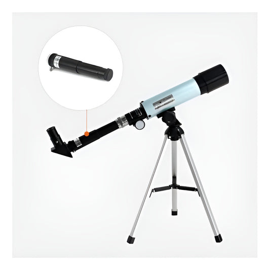 Telescopio Refractor Monoculo Telescopio Monocular Aprendiz Plateado