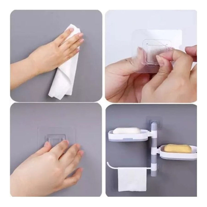 Jabonera Organizador De Ducha Toallas Giratoria Baño Repisa
