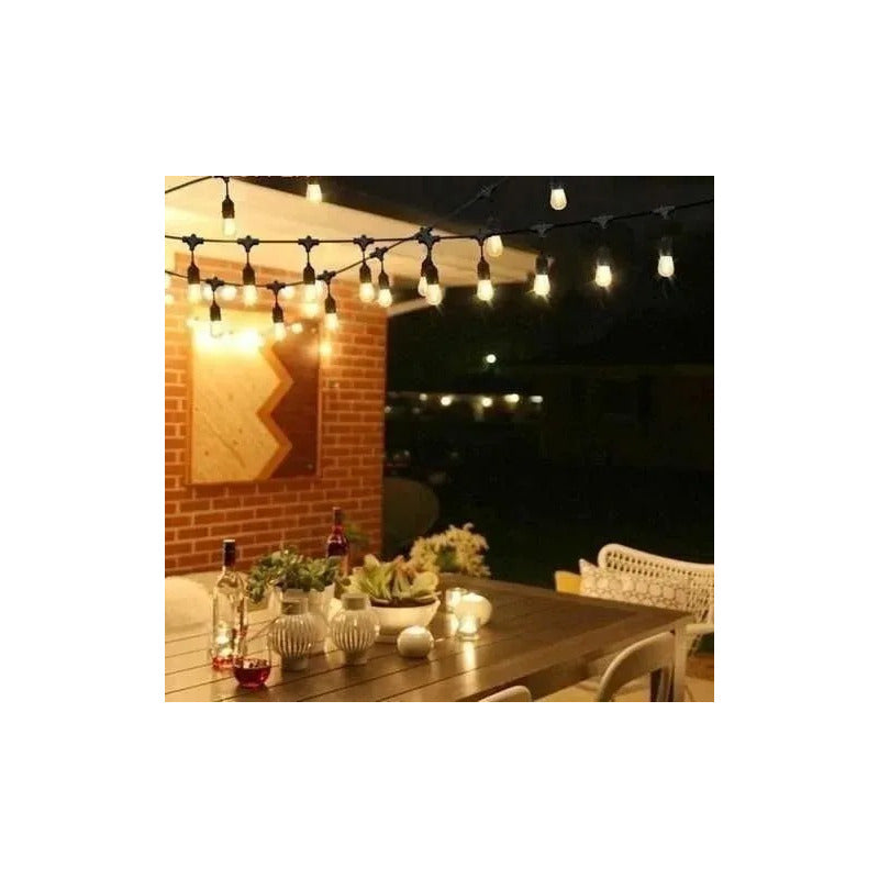 Soquete Guirnalda Terraza Patio Ampolletas Incluidas Decorac Cálida